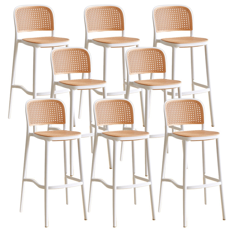 Nordic Style Bar-stool Plastic Bar Stool with Plastic Legs for Home