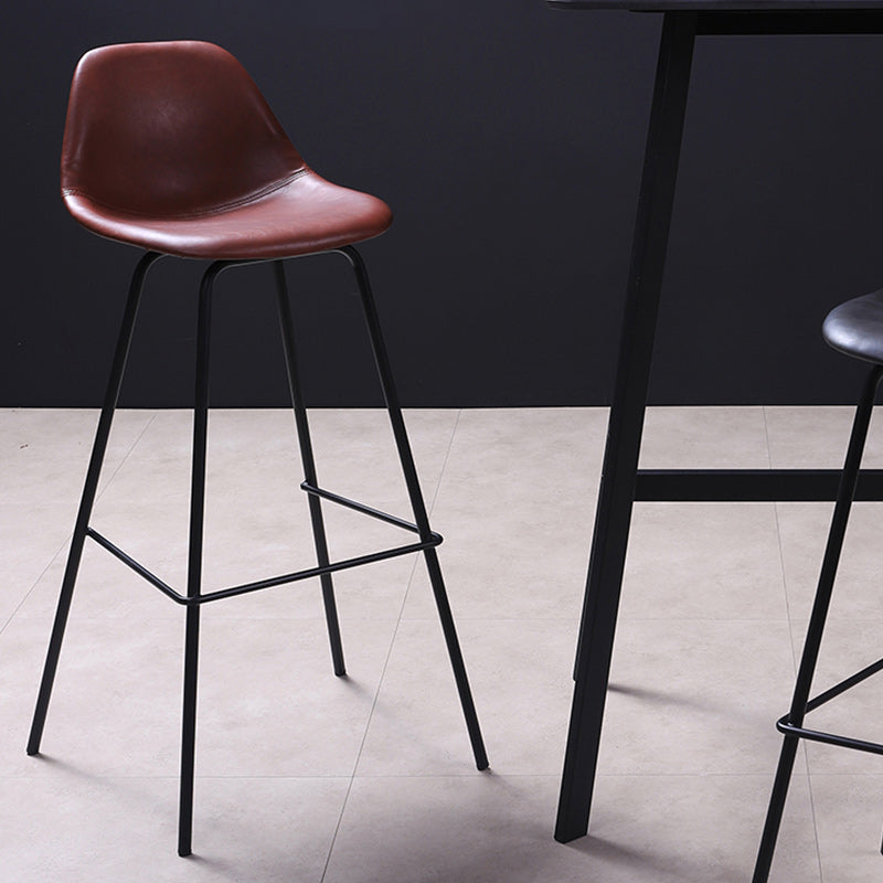 Contemporary Style Bar-stool Bucket Bar Stool with Metal Legs for Home