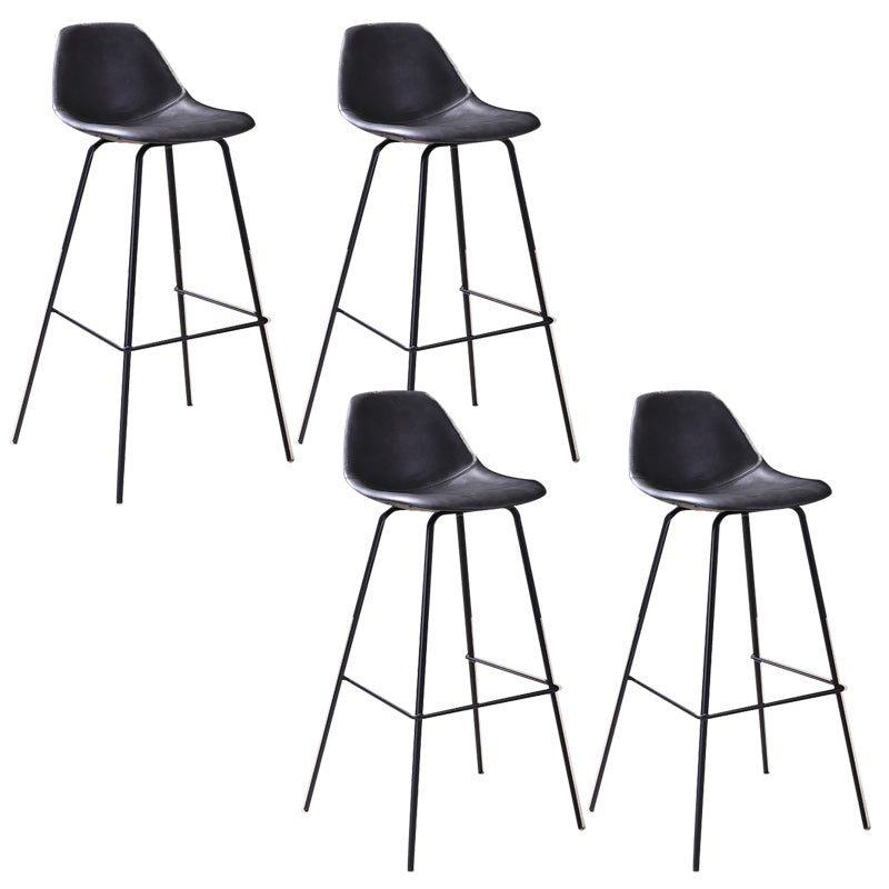 Contemporary Style Bar-stool Bucket Bar Stool with Metal Legs for Home