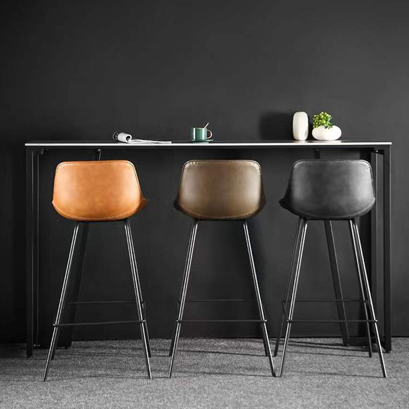 Contemporary Style Bar-stool Bucket Bar Stool with Metal Legs for Home