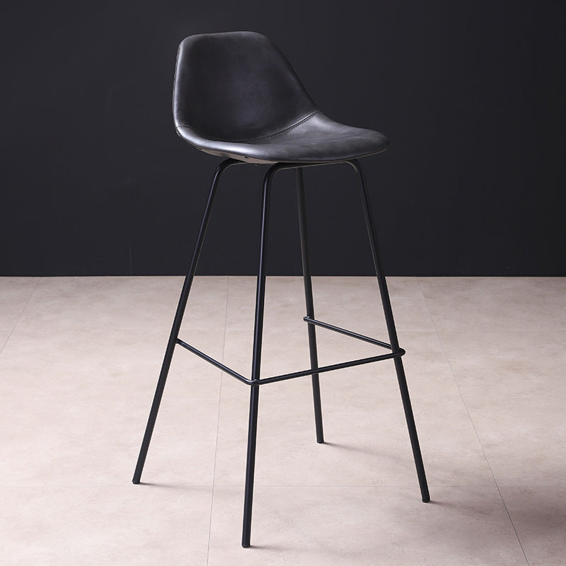 Contemporary Style Bar-stool Bucket Bar Stool with Metal Legs for Home