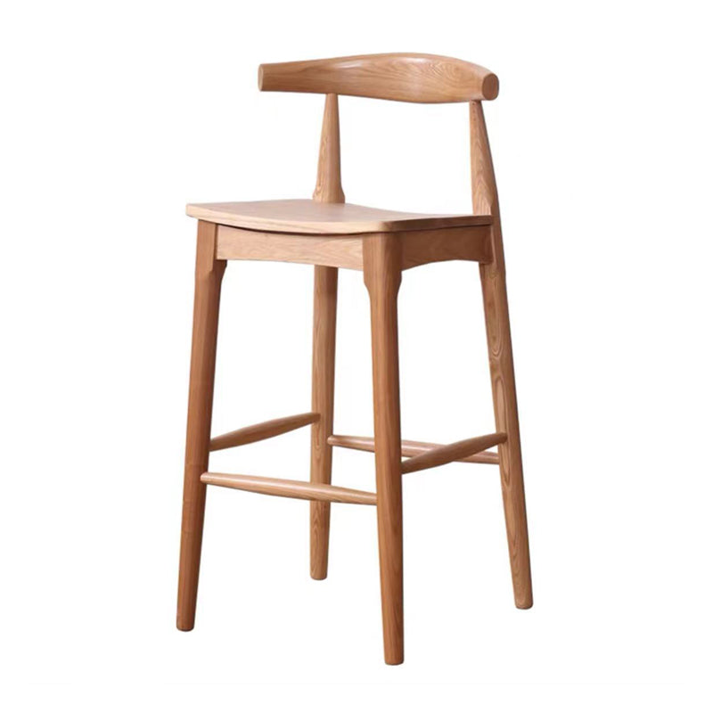 Modern Style Bar-stool Wooden Bar Stool with Wood Legs for Home