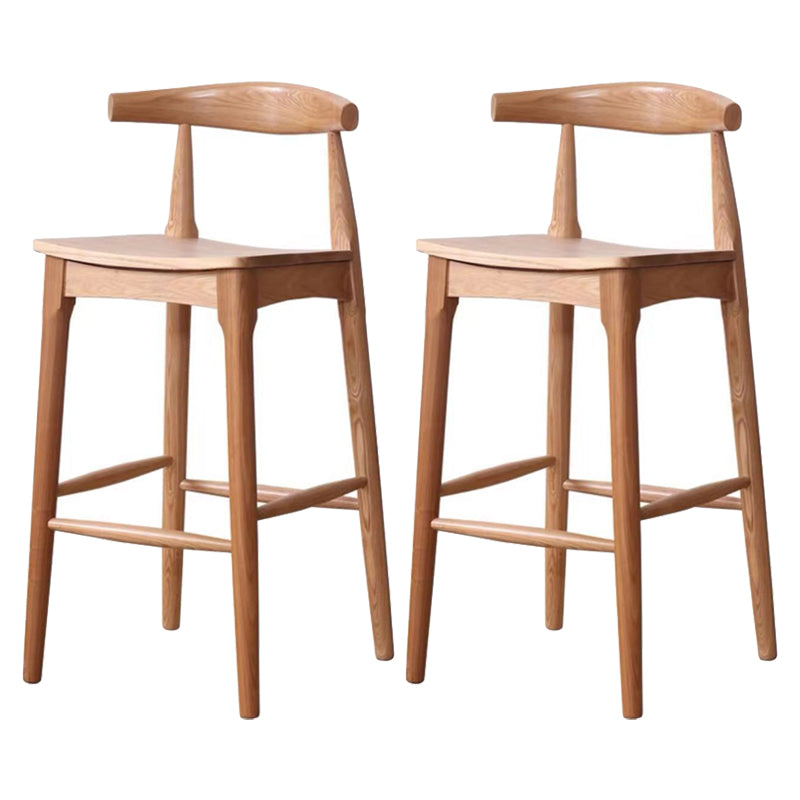 Modern Style Bar-stool Wooden Bar Stool with Wood Legs for Home