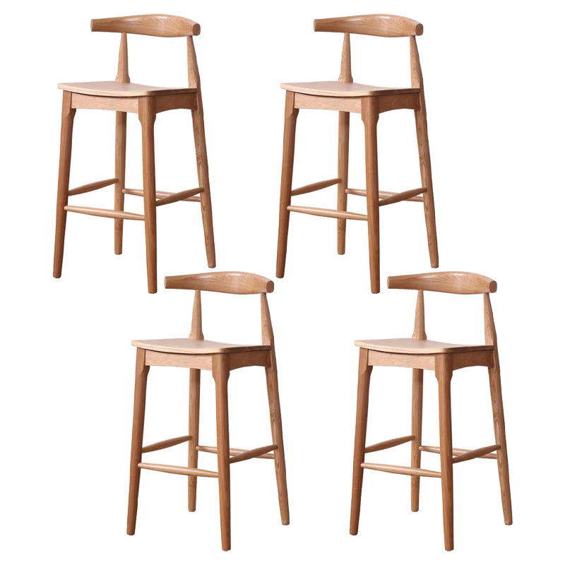 Modern Style Bar-stool Wooden Bar Stool with Wood Legs for Home