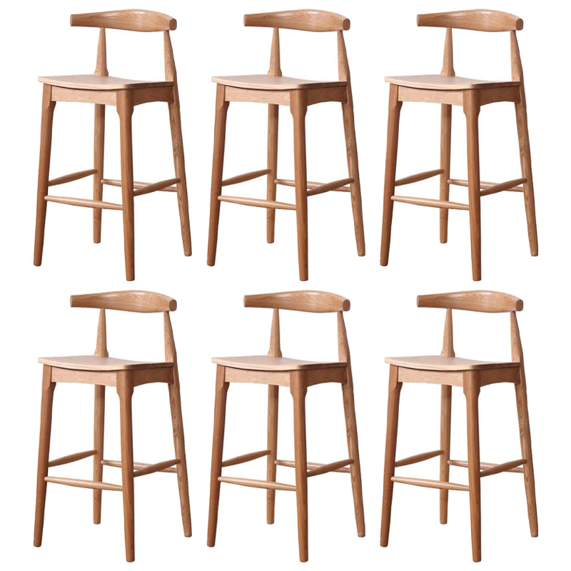 Modern Style Bar-stool Wooden Bar Stool with Wood Legs for Home