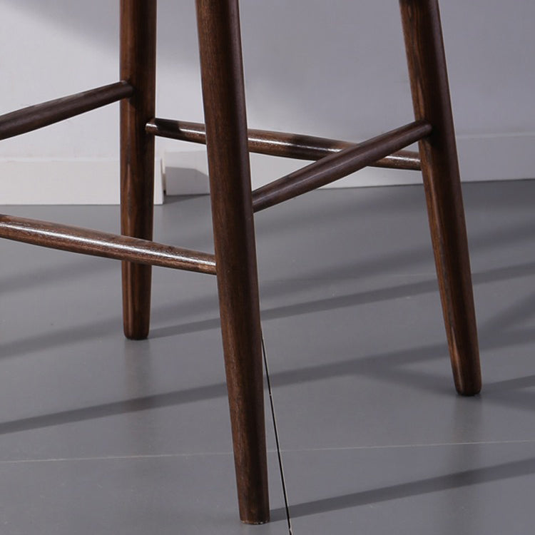 Modern Style Bar-stool Wooden Bar Stool with Wood Legs for Home