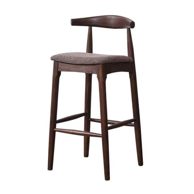 Modern Style Bar-stool Wooden Bar Stool with Wood Legs for Home
