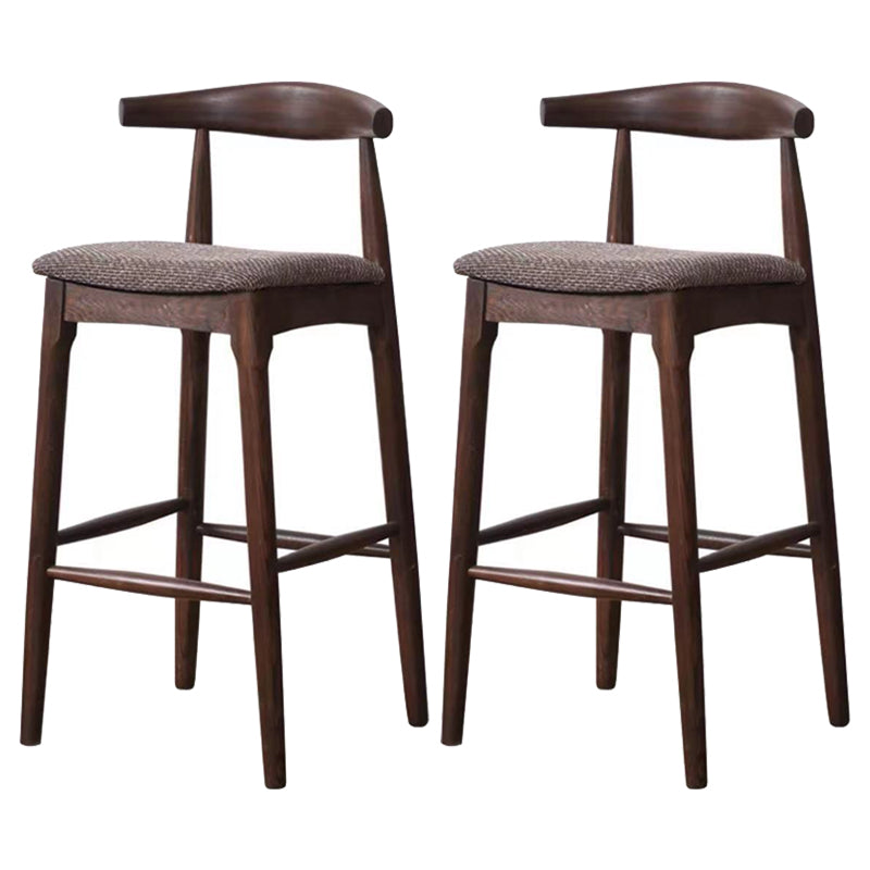 Modern Style Bar-stool Wooden Bar Stool with Wood Legs for Home