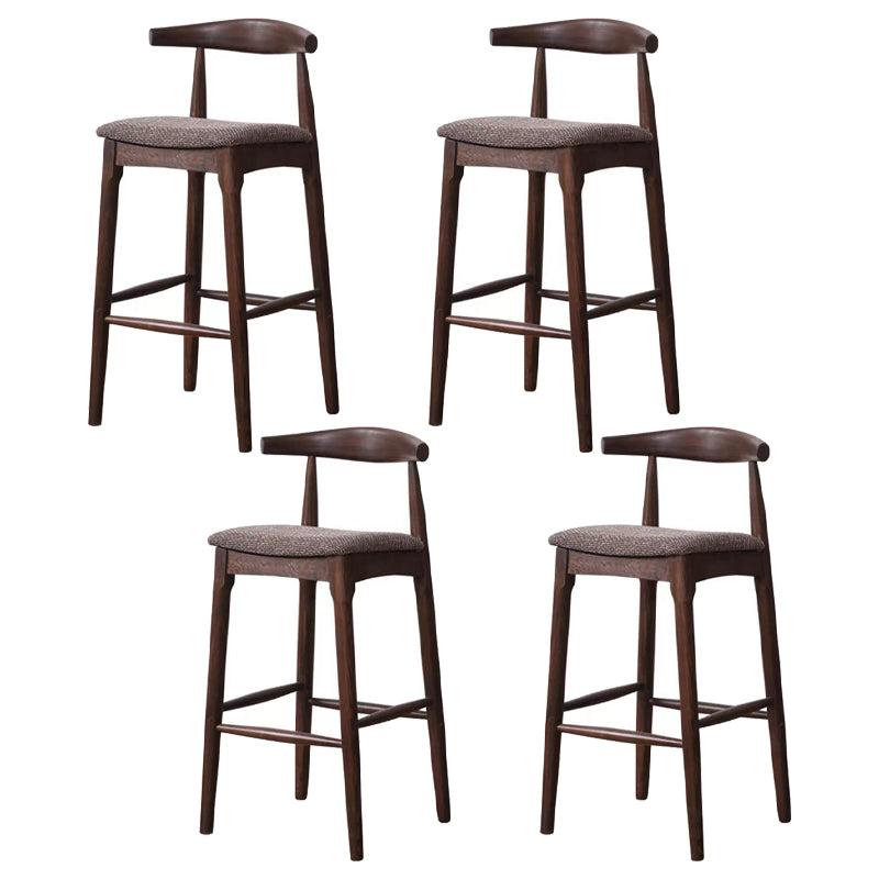Modern Style Bar-stool Wooden Bar Stool with Wood Legs for Home