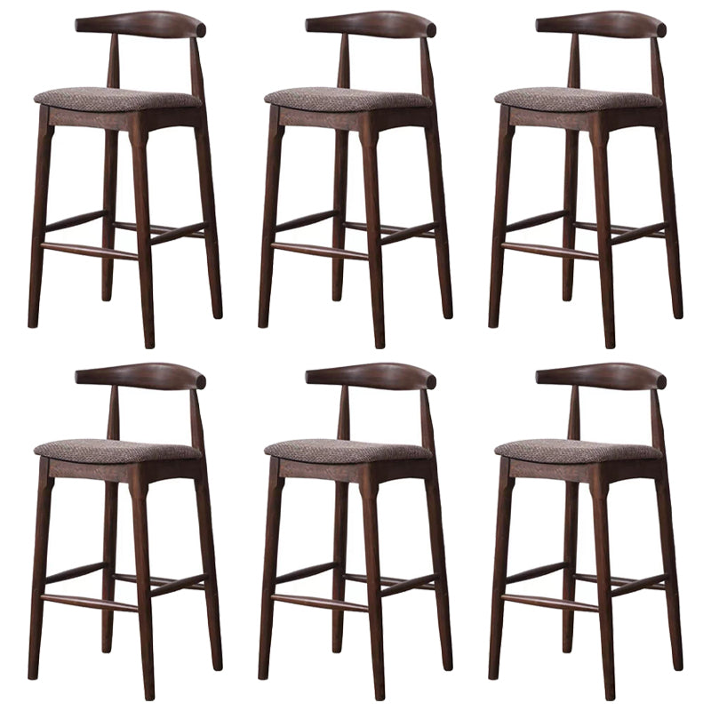 Modern Style Bar-stool Wooden Bar Stool with Wood Legs for Home