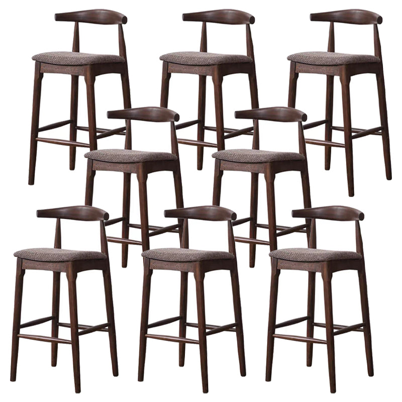 Modern Style Bar-stool Wooden Bar Stool with Wood Legs for Home