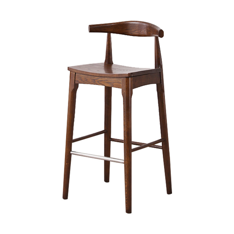 Modern Style Bar-stool Wooden Bar Stool with Wood Legs for Home