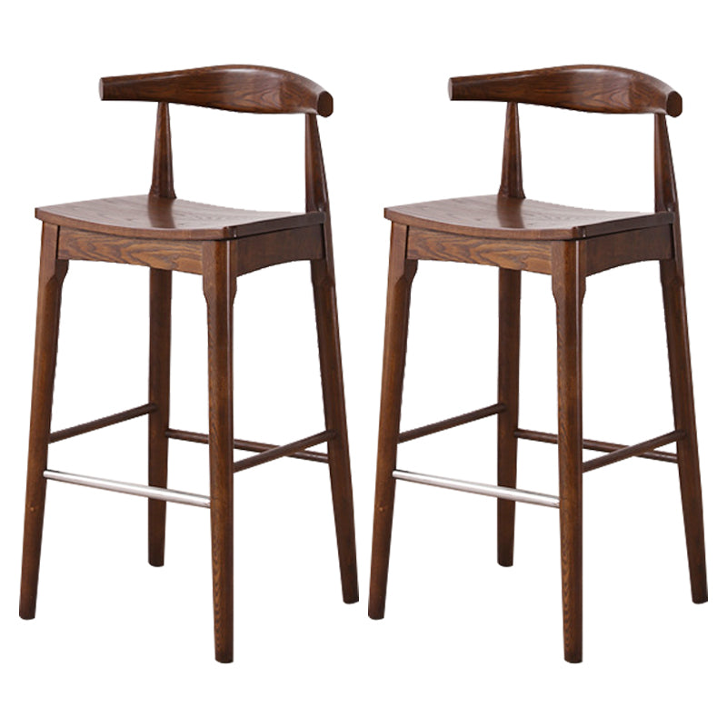 Modern Style Bar-stool Wooden Bar Stool with Wood Legs for Home