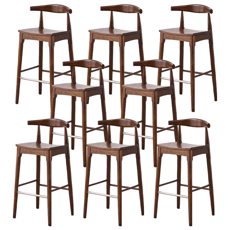 Modern Style Bar-stool Wooden Bar Stool with Wood Legs for Home