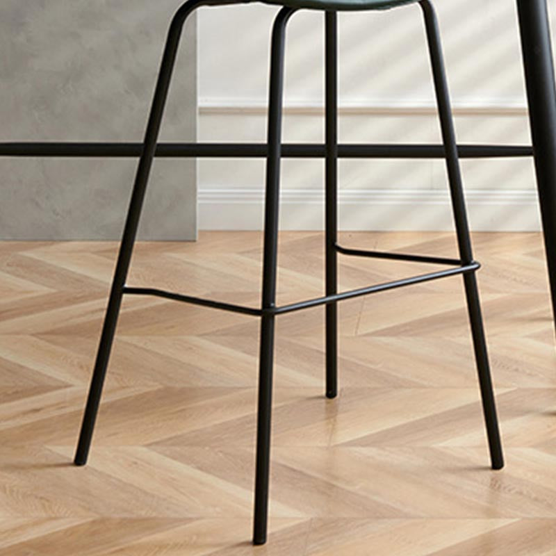 Low Back Bar and Counter Stool Industrial Footrest Bucket Metal Bar Stool