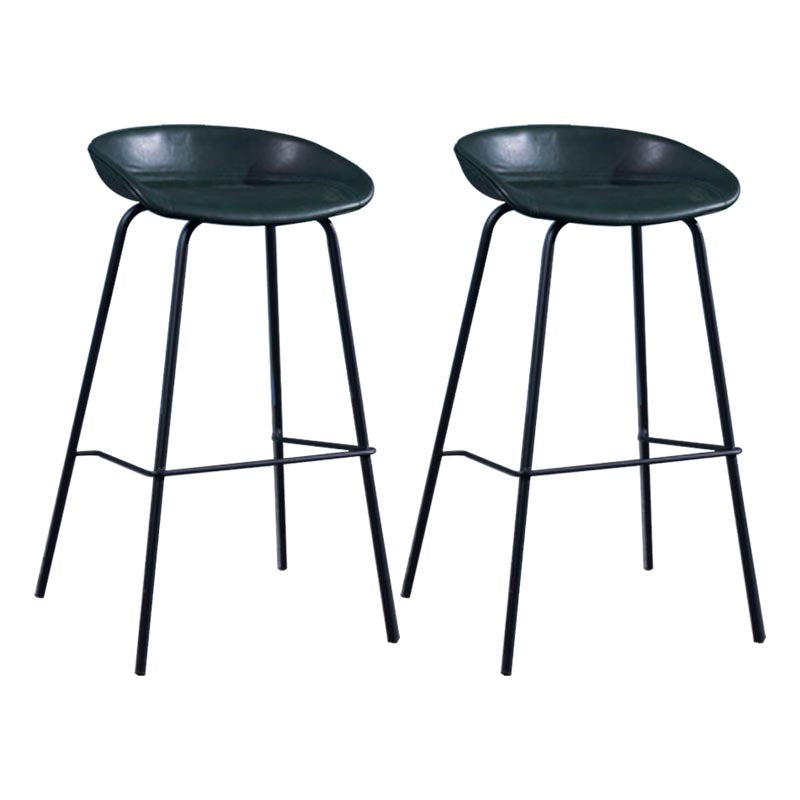 Low Back Bar and Counter Stool Industrial Footrest Bucket Metal Bar Stool