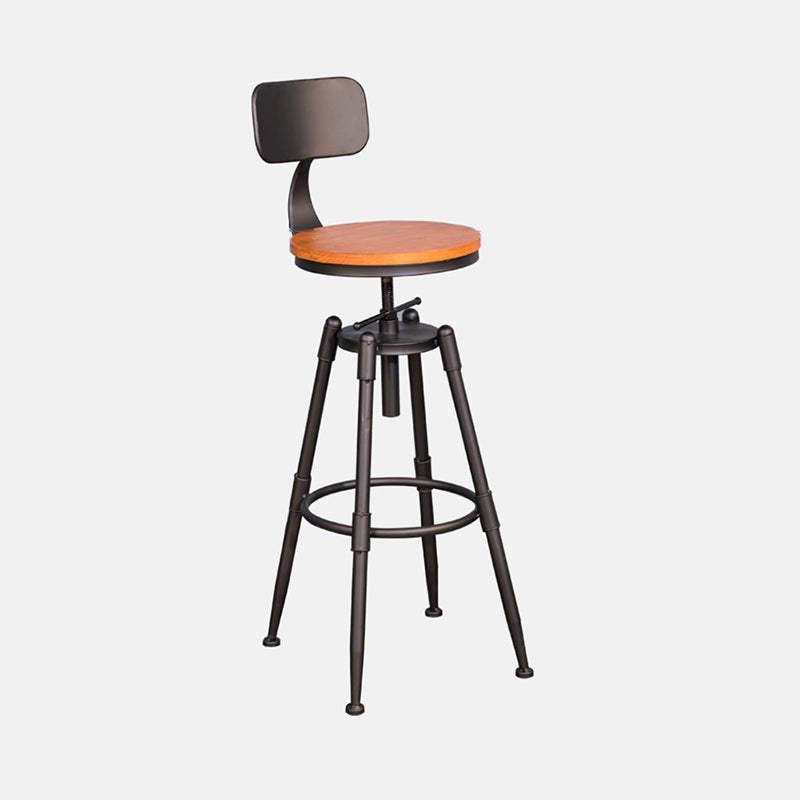 Industrial Solid Wood Bar Table Set 1/5/9 Pieces Counter Table with High Stools