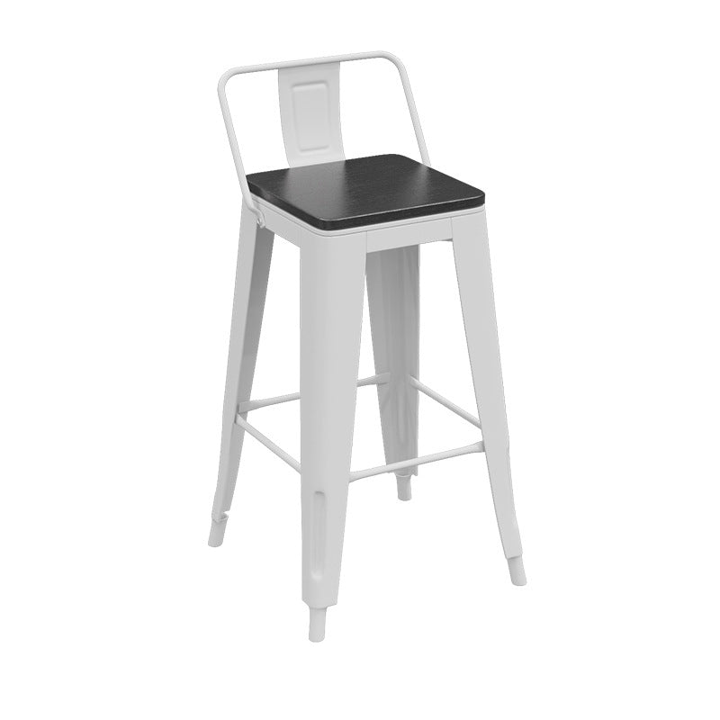 1/3/4 Pieces Industrial Bar Stool and Table Set White Iron Bar Set