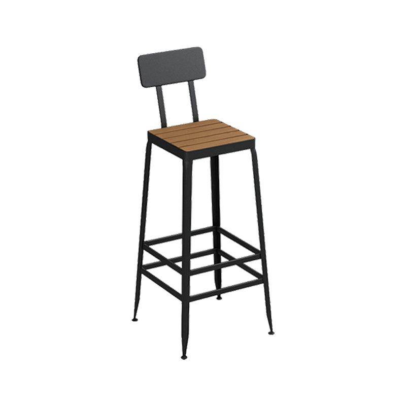 Modern Outdoor Table and Stool Set 1/5 Pieces Wood and Metal Rectangle Bistro Set