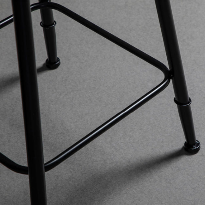 Modern 1/3 Pieces Bar Table Set Round Stone Counter Table with Backrest Stools