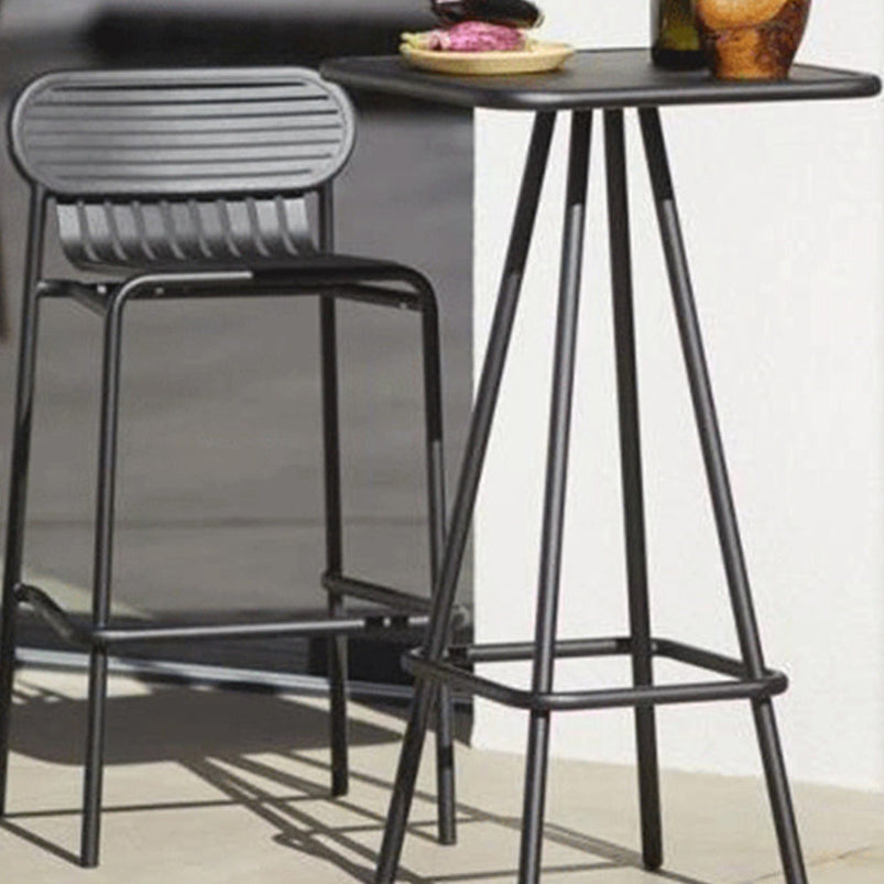 1/2/4 Pieces Modern Bar Set Matte Finish Metal Bar Stool and Table Set