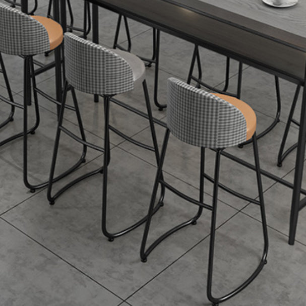 Living Room Modern Pub Set 1/2/4/7 Pieces Oval Wood Bar Stool and Table Set