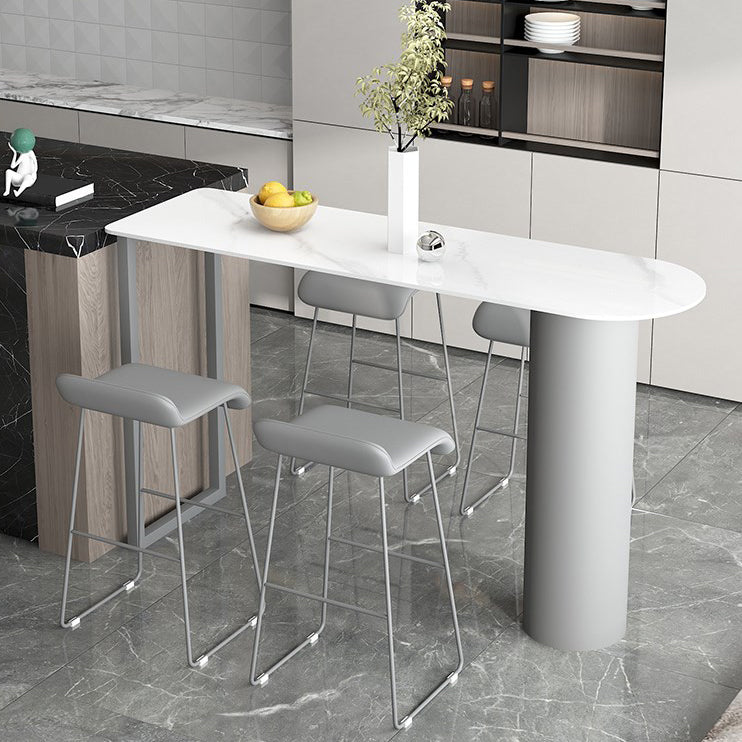 1/2/5 Pieces Modern Bar Stool and Table Set Sintered Stone Bar Table Set