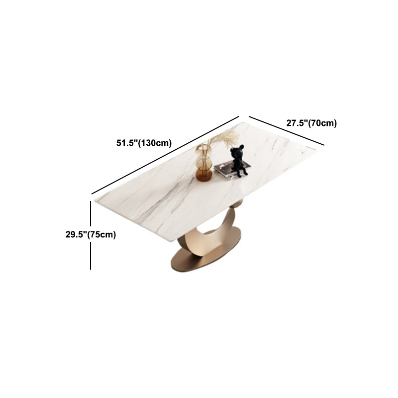 Nordic Sintered Stone Top Dining Set Rectangle 1/3/4/5/6/7 Pieces Dining Room Table Set