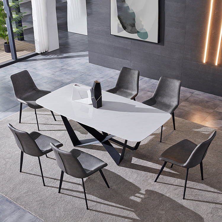 Modern Dining Set 1/4/5/7 Pcs Rectangle Dining Table with Wingback Chairs
