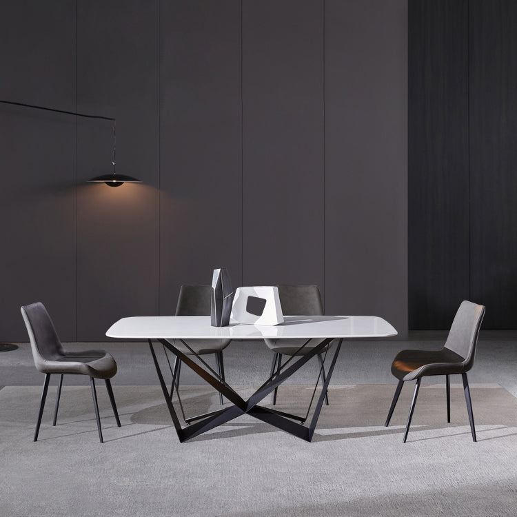 Modern Dining Set 1/4/5/7 Pcs Rectangle Dining Table with Wingback Chairs