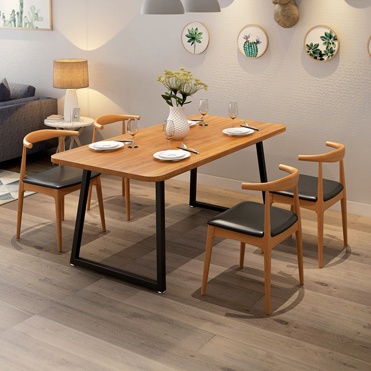 Industrial Dining Set 1/2/5 Pcs Solid Wood Dining Table and Chairs