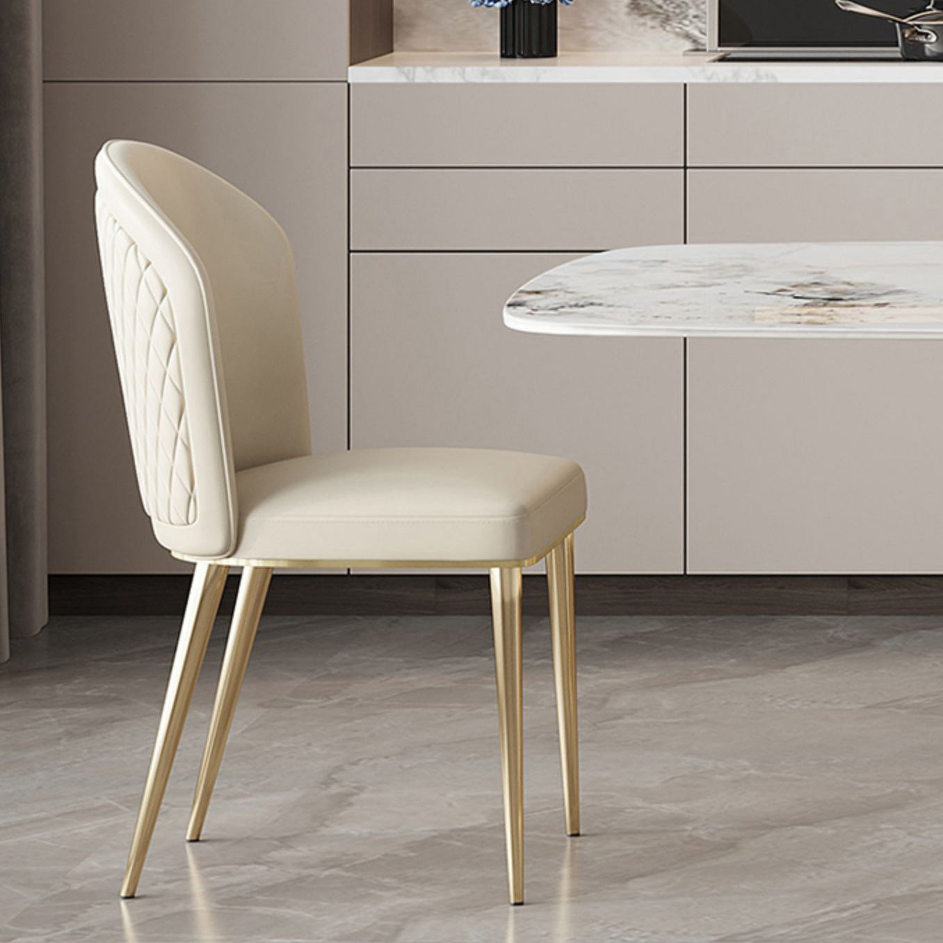 Luxurious Sintered Stone Top Dining Set Rectangle 1/4/5/6/7 Pieces Dining Room Table Set