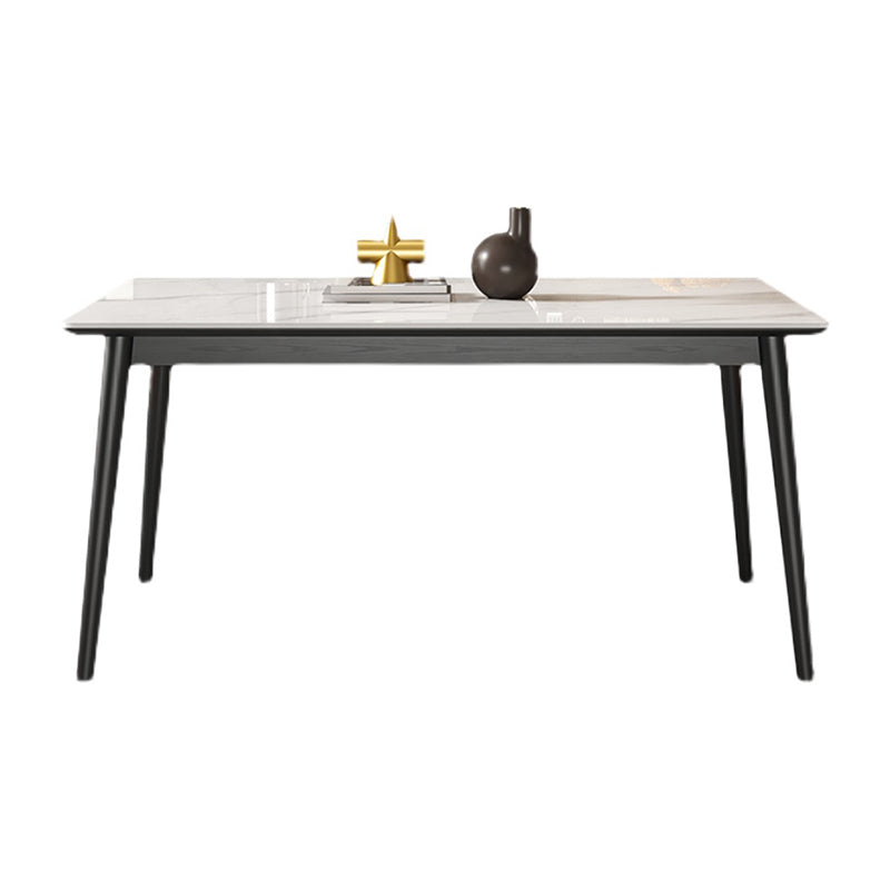 Modern Dining Table Set 1/4/5/7 Pcs Rectangle Dining Table Set with Wingback Chairs