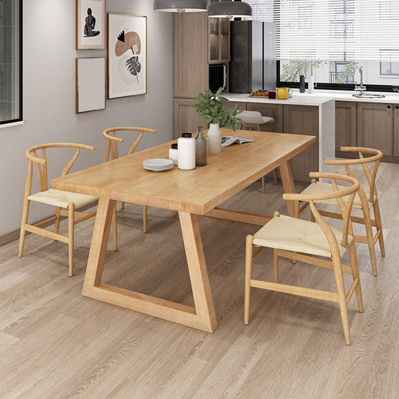 Contemporary Dining Set 1/4/5 Pcs Solid Wood Dining Table and Chairs