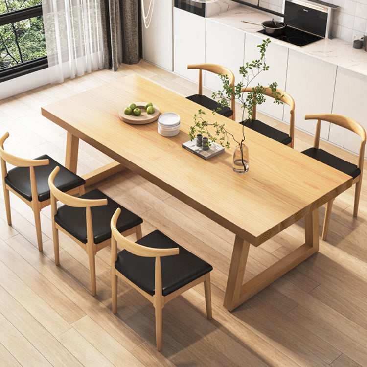 Modern Dining Set 1/2/3/4/5/7 Pcs Solid Wood Dining Table and Chairs