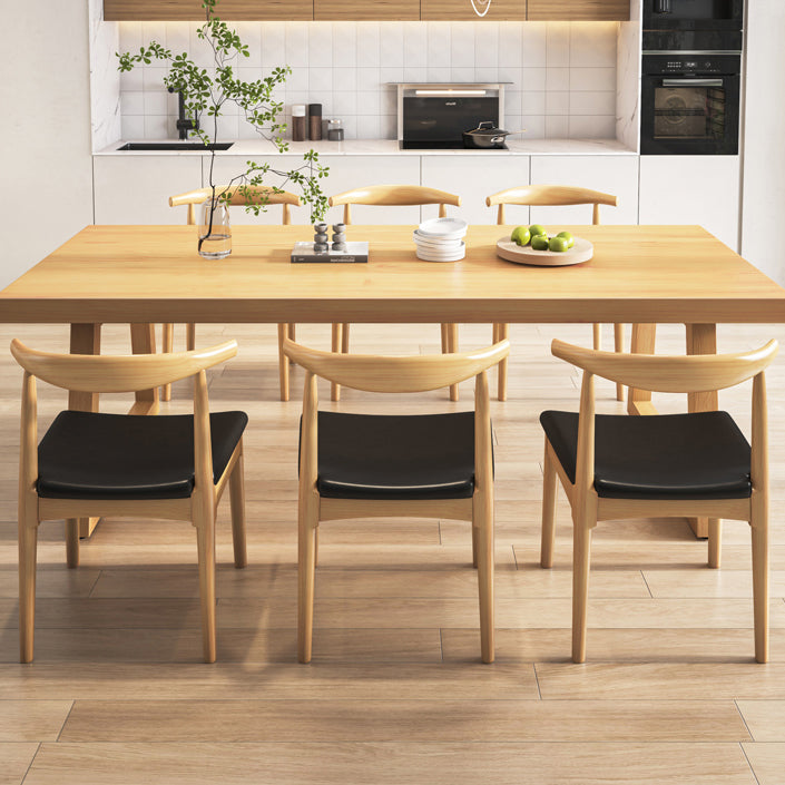 Modern Dining Set 1/2/3/4/5/7 Pcs Solid Wood Dining Table and Chairs