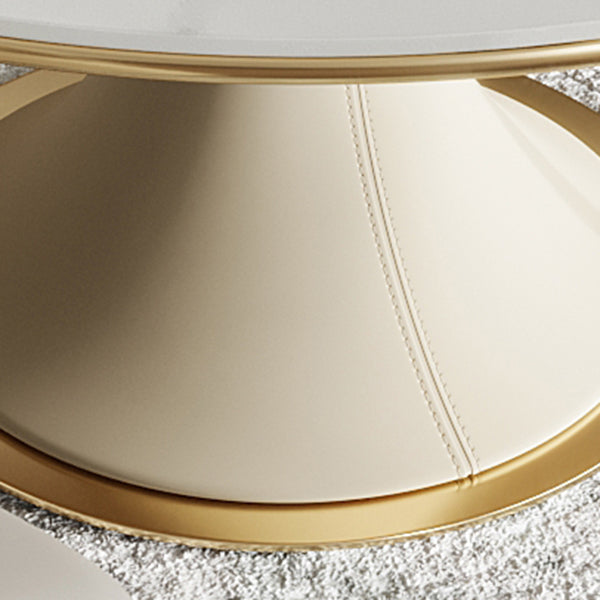 Round Glam Dining Room Set 1/4/5/9 Pcs Sintered Stone Dining Table and Chairs