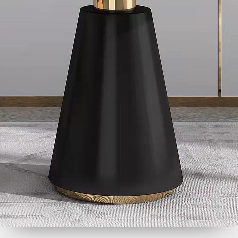 Metal Traditional Luxury Round Table for Dining Room Stone Top Table with Pedestal