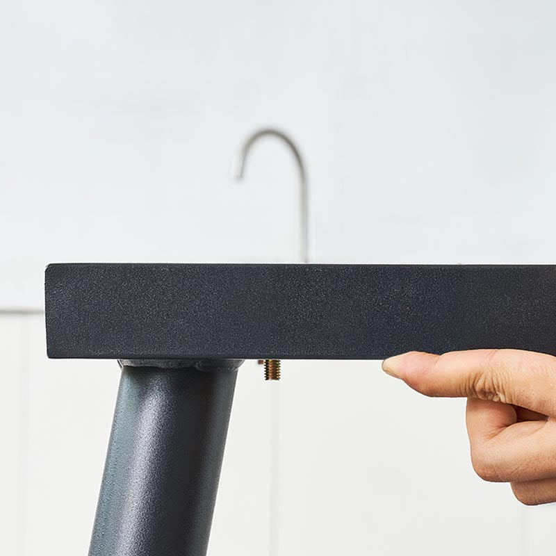 Rectangle 4 Legs Kitchen Table Industrial Sintered Stone Dining Desk