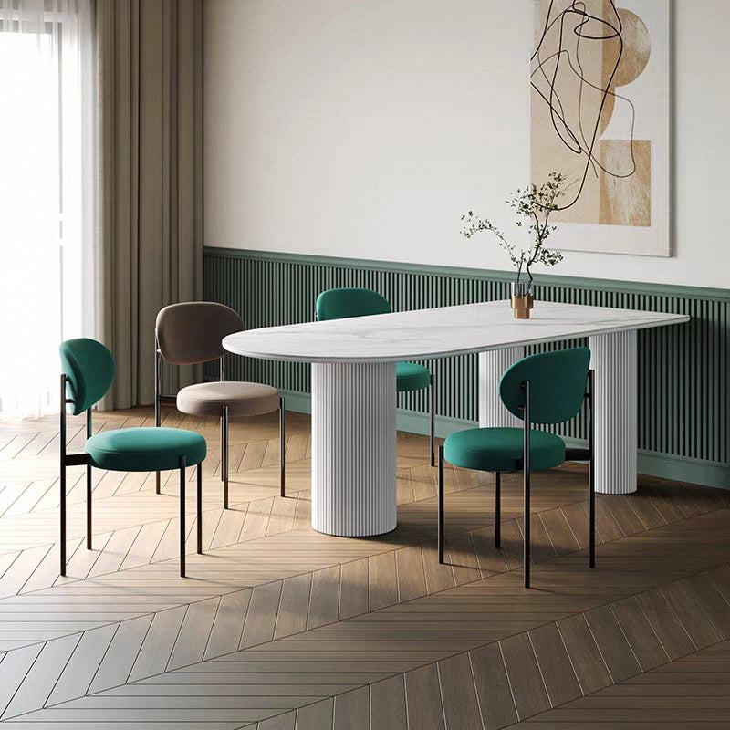 Contemporary Style Dining Table Stone 3-foot Dining Site Table for Home