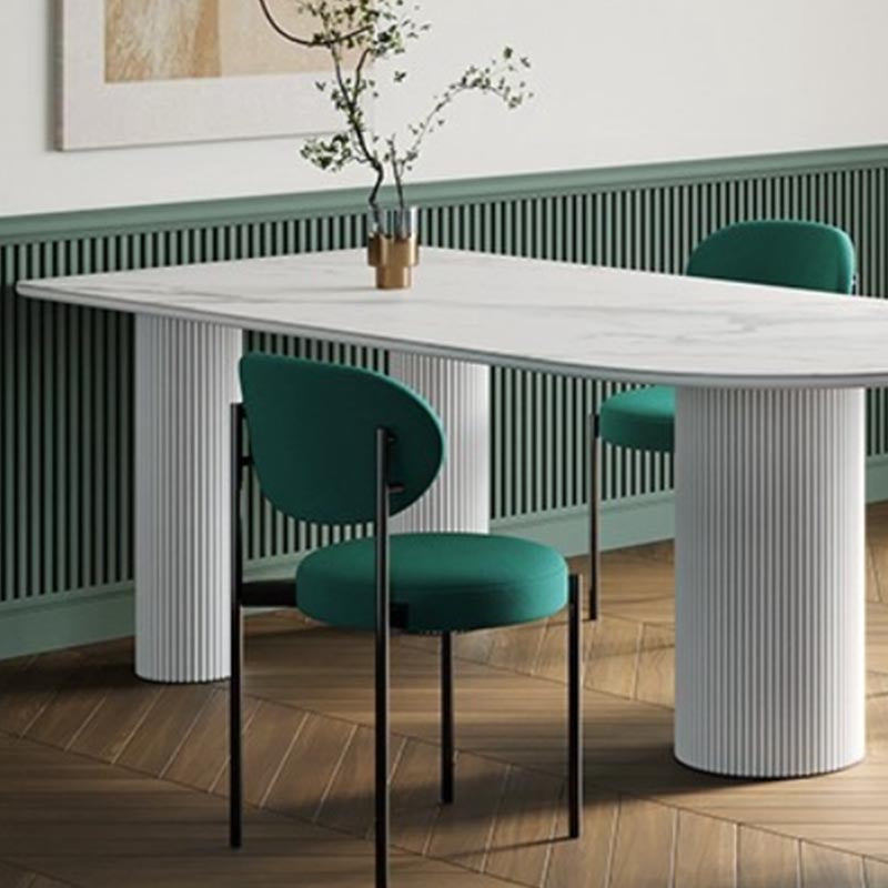 Contemporary Style Dining Table Stone 3-foot Dining Site Table for Home