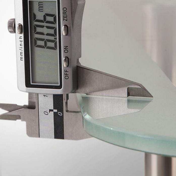 Metal Contemporary Dining Table Clear Glass Top Table for Dining Room