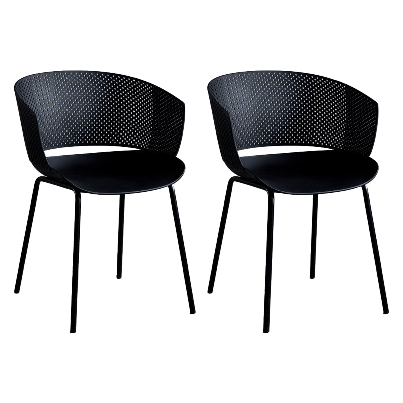 Modern Plastic Chair Parsons Chair in Matte Finish for Indoor