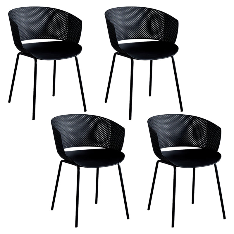 Modern Plastic Chair Parsons Chair in Matte Finish for Indoor