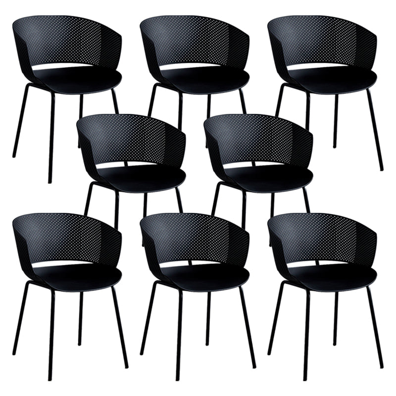 Modern Plastic Chair Parsons Chair in Matte Finish for Indoor