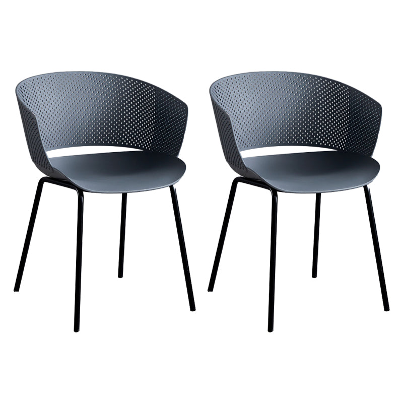 Modern Plastic Chair Parsons Chair in Matte Finish for Indoor
