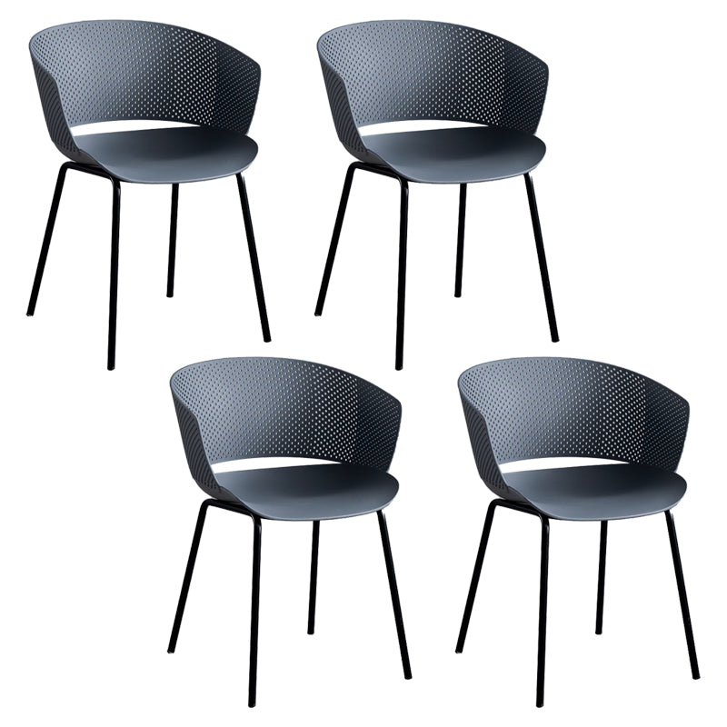 Modern Plastic Chair Parsons Chair in Matte Finish for Indoor