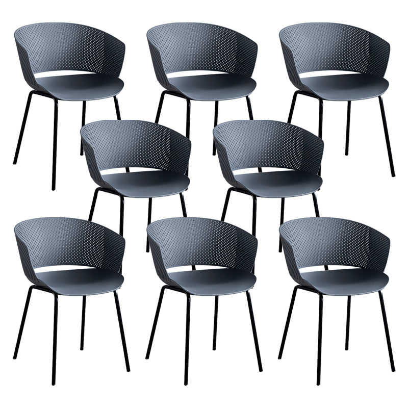 Modern Plastic Chair Parsons Chair in Matte Finish for Indoor