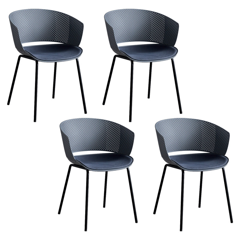 Modern Plastic Chair Parsons Chair in Matte Finish for Indoor