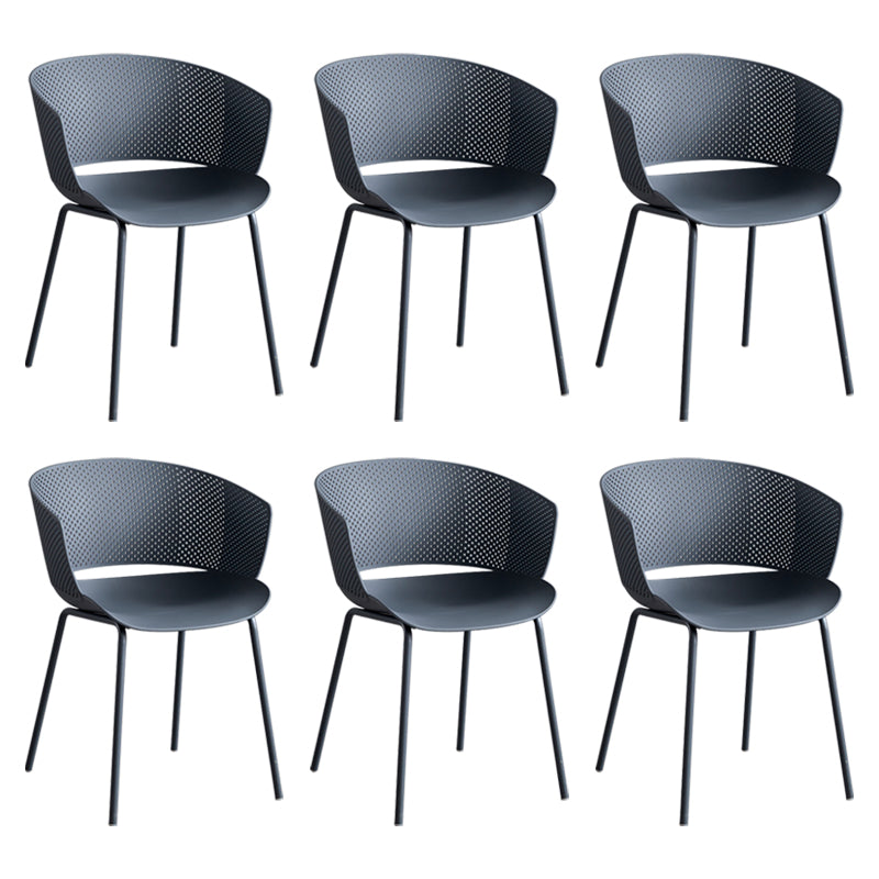 Modern Plastic Chair Parsons Chair in Matte Finish for Indoor